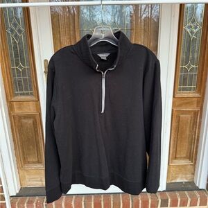 Eddie Bauer Black Half-Zip Sweatshirt